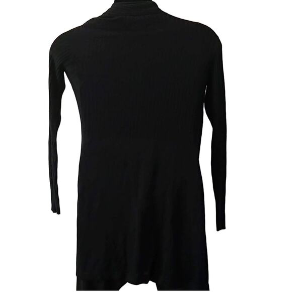 Afrm Shaylee Long Sleeve Open Front Ribbed Cardigan - Black - Size XS/S NWT - Picture 8 of 12